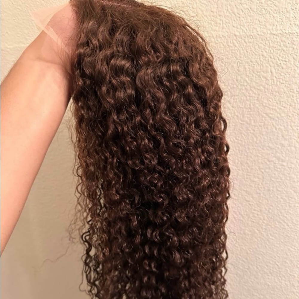 Chocolate Brown LUVME Glueless Curly Wig